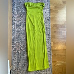 HELLO MOLLY bright green ribbed knit dress size small